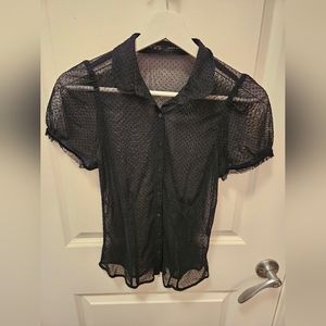Zara sheer shirt